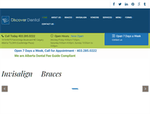 Tablet Screenshot of discoverdental.ca